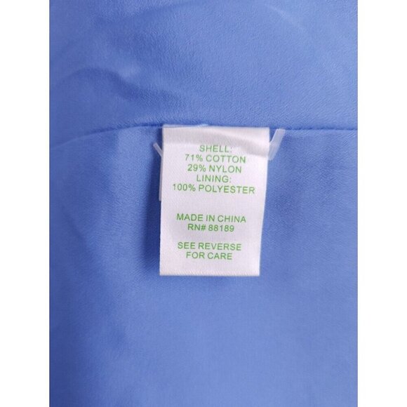 Lilly Pulitzer Kiri Dress Size 0 XS Blue Lace Peplum Lined Open Back - Picture 12 of 12